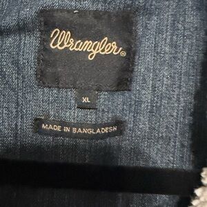 Wrangler Indigo Blue Denim Jacket with Logo Patch